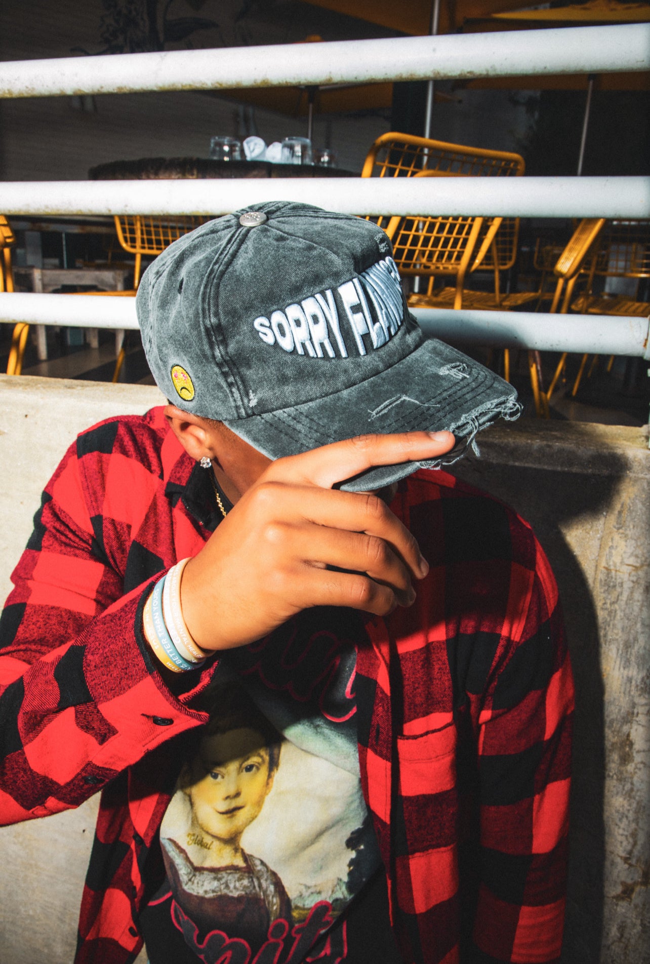 Stone SF Distressed Top Hat