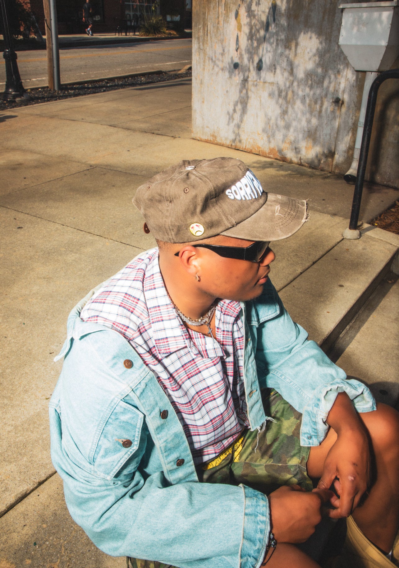 Brown SF Distressed Top Hat